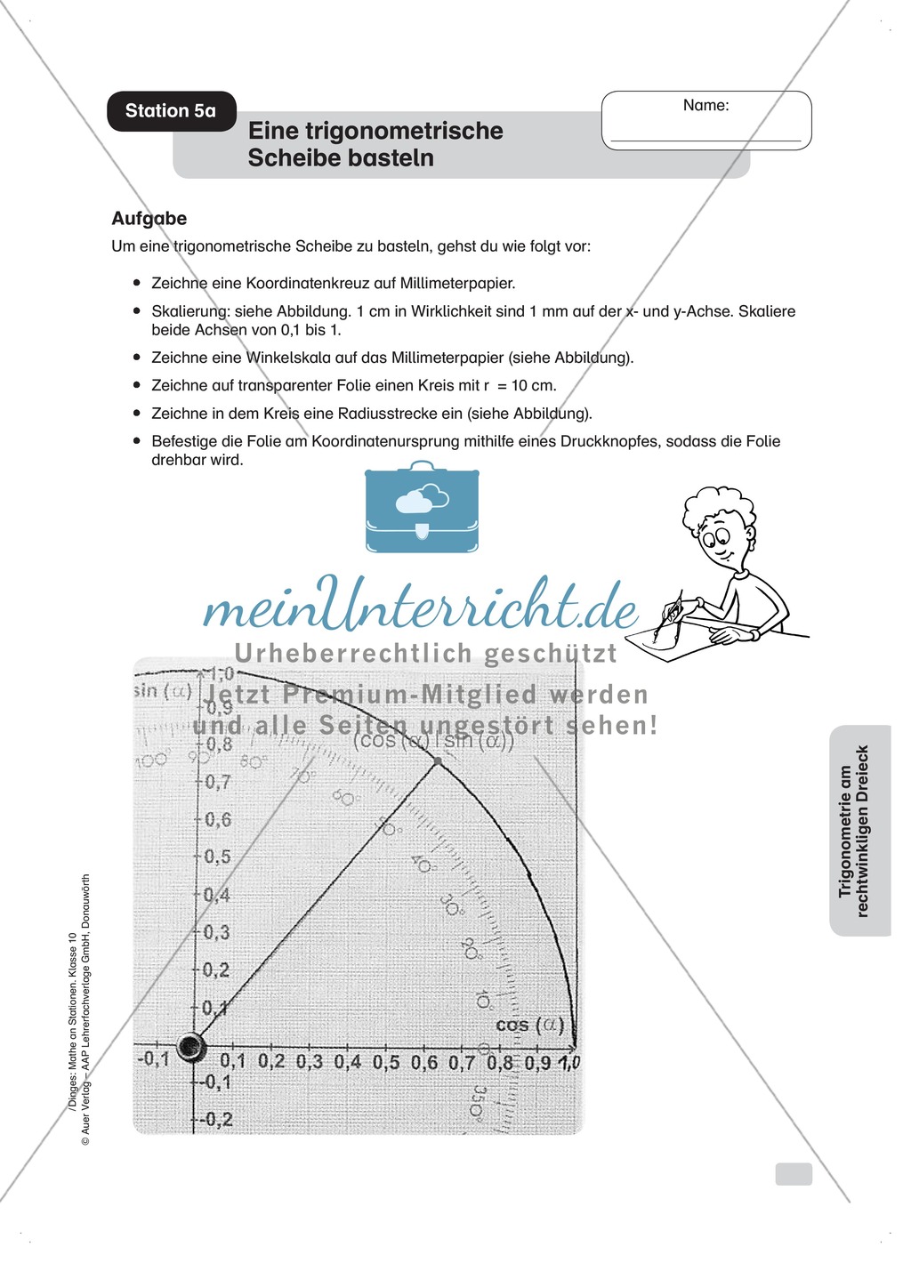 Eine trigonometrische Scheibe basteln und benutzen Preview 2