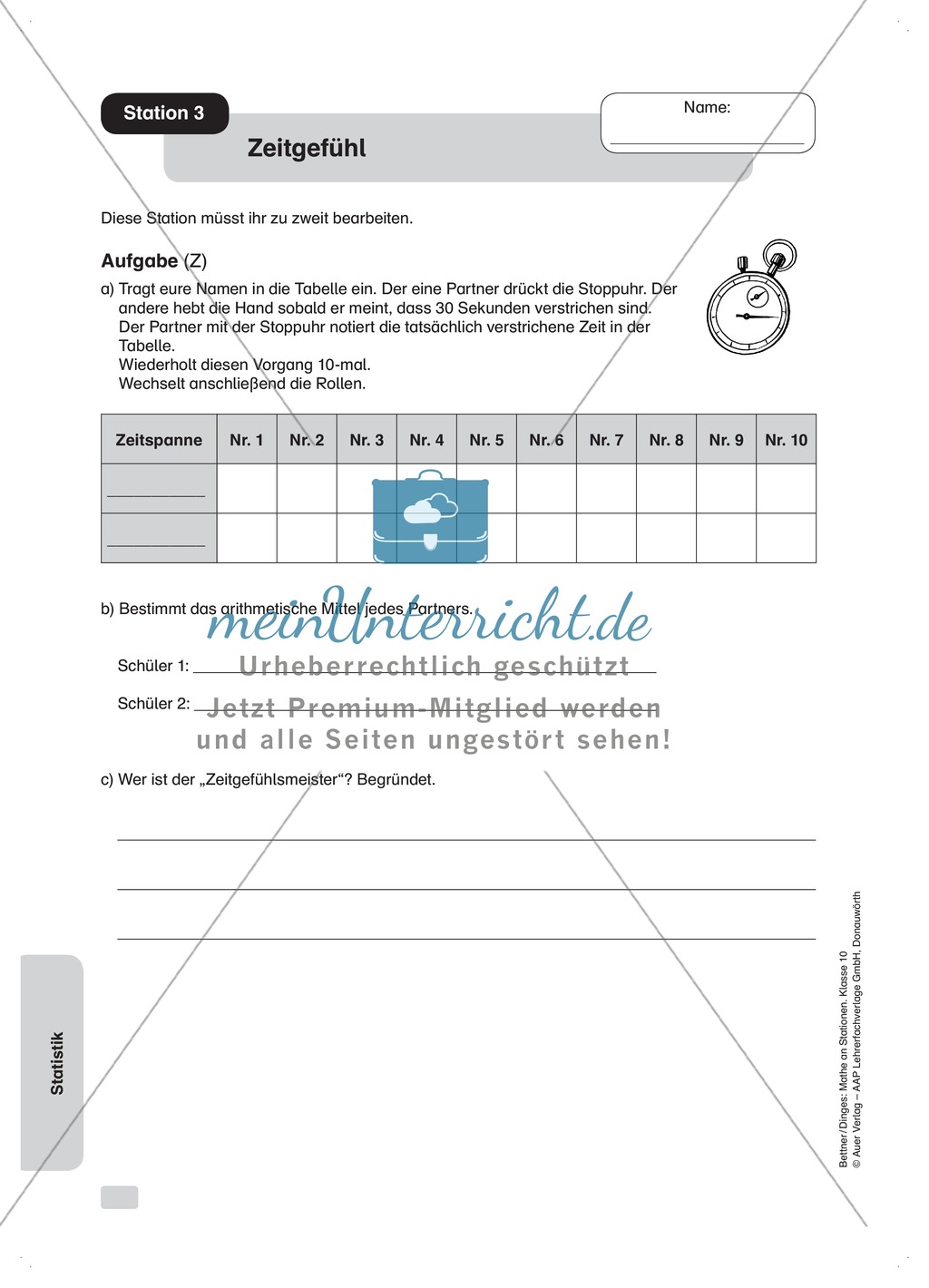 Sationenlernen: Statistik Preview 3