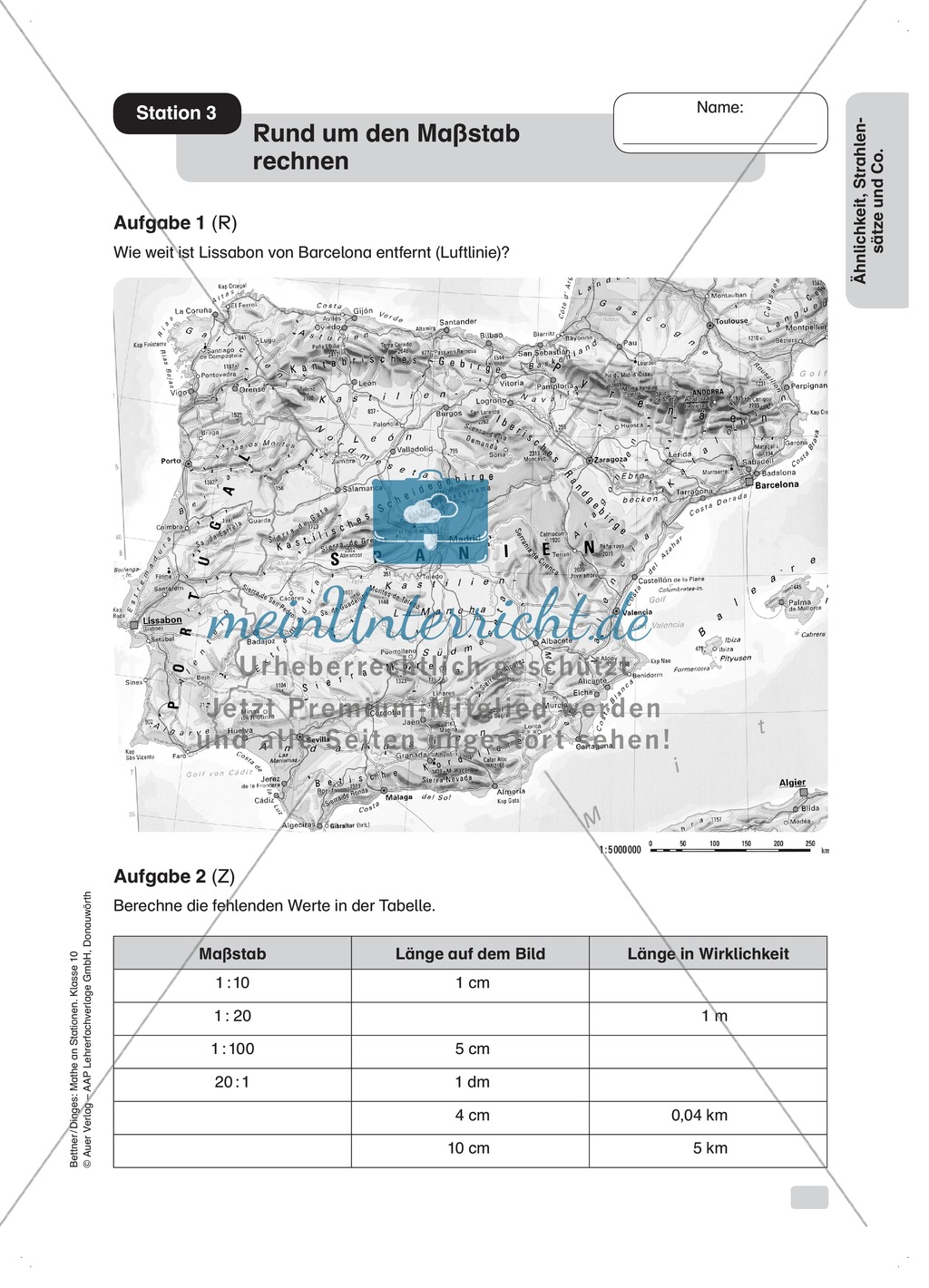 Stationenlernen: Ähnlichkeit und Strahlensätze (Übungen zu den Bildungsstandards) Preview 3