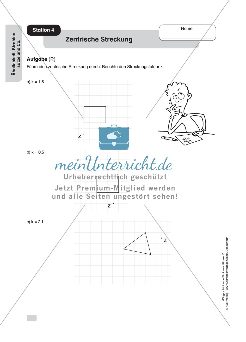 Stationenlernen: Ähnlichkeit und Strahlensätze (Übungen zu den Bildungsstandards) Preview 4