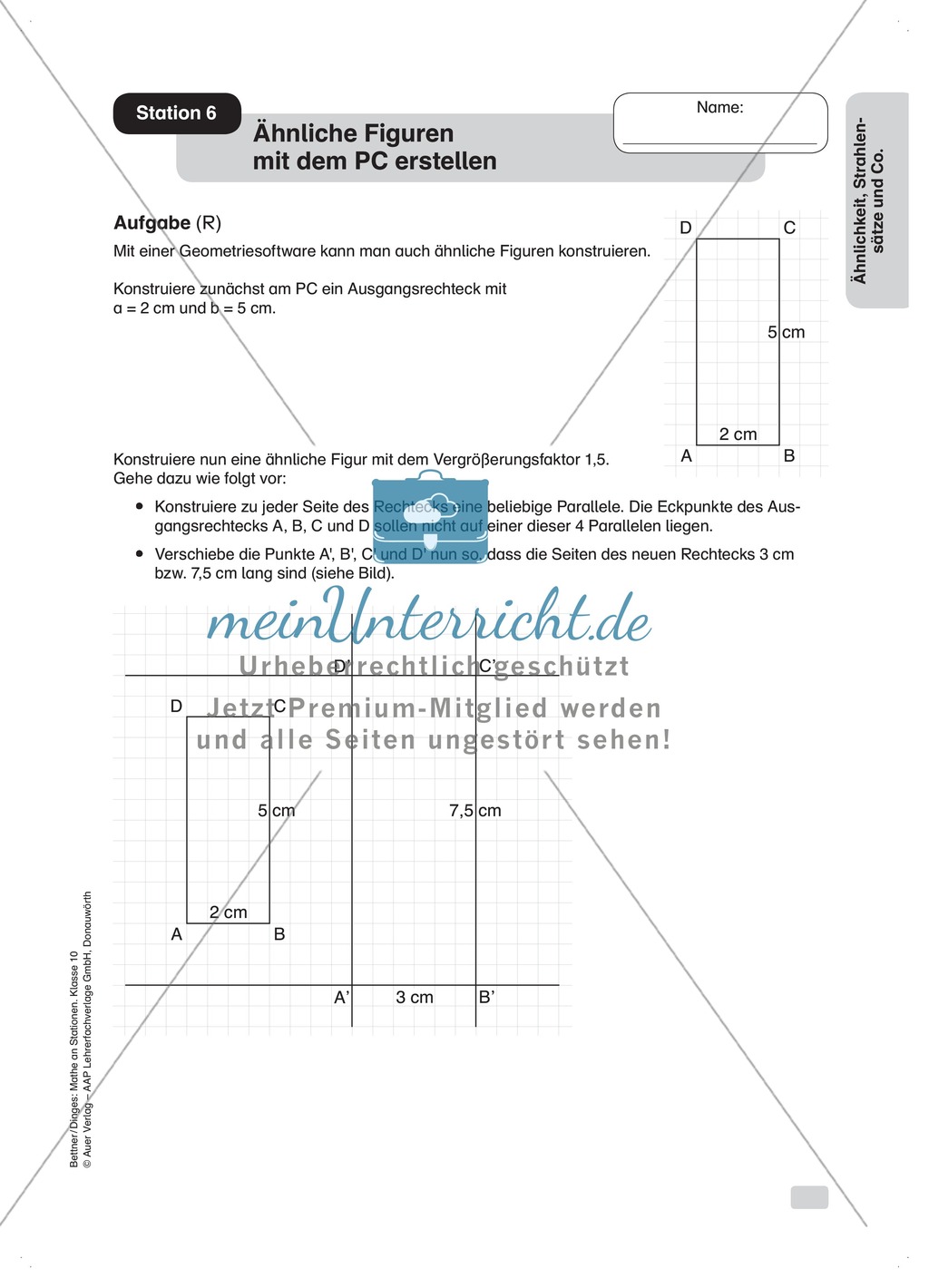 Ähnliche Figuren finden und auf Papier und Computer konstruieren Preview 3