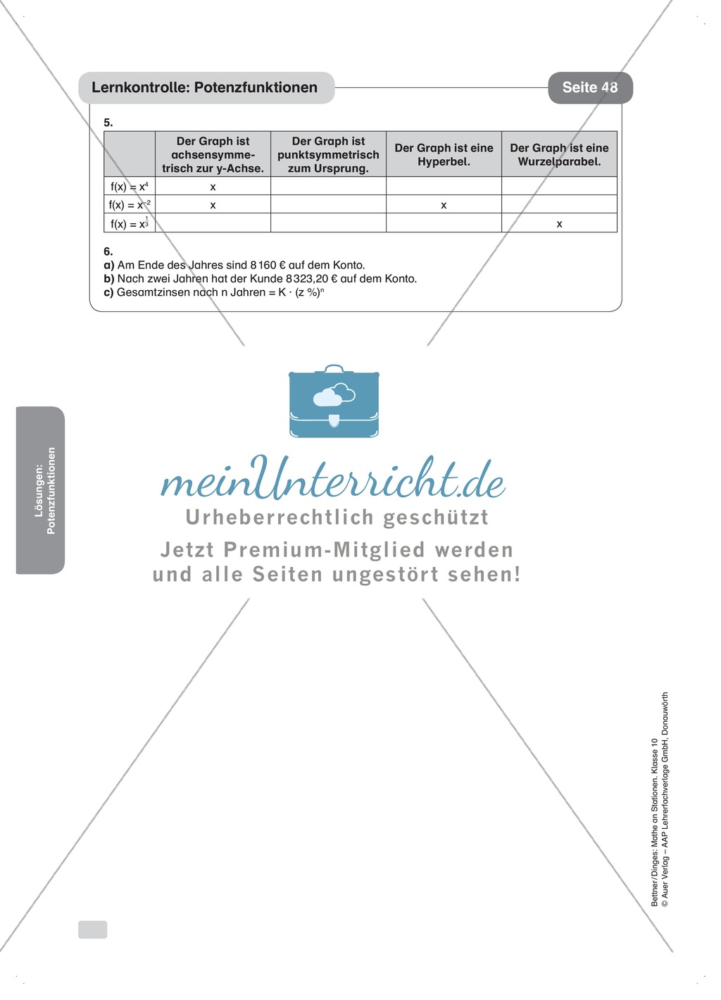 Stationenlernen: Potenzfunktionen Preview 20