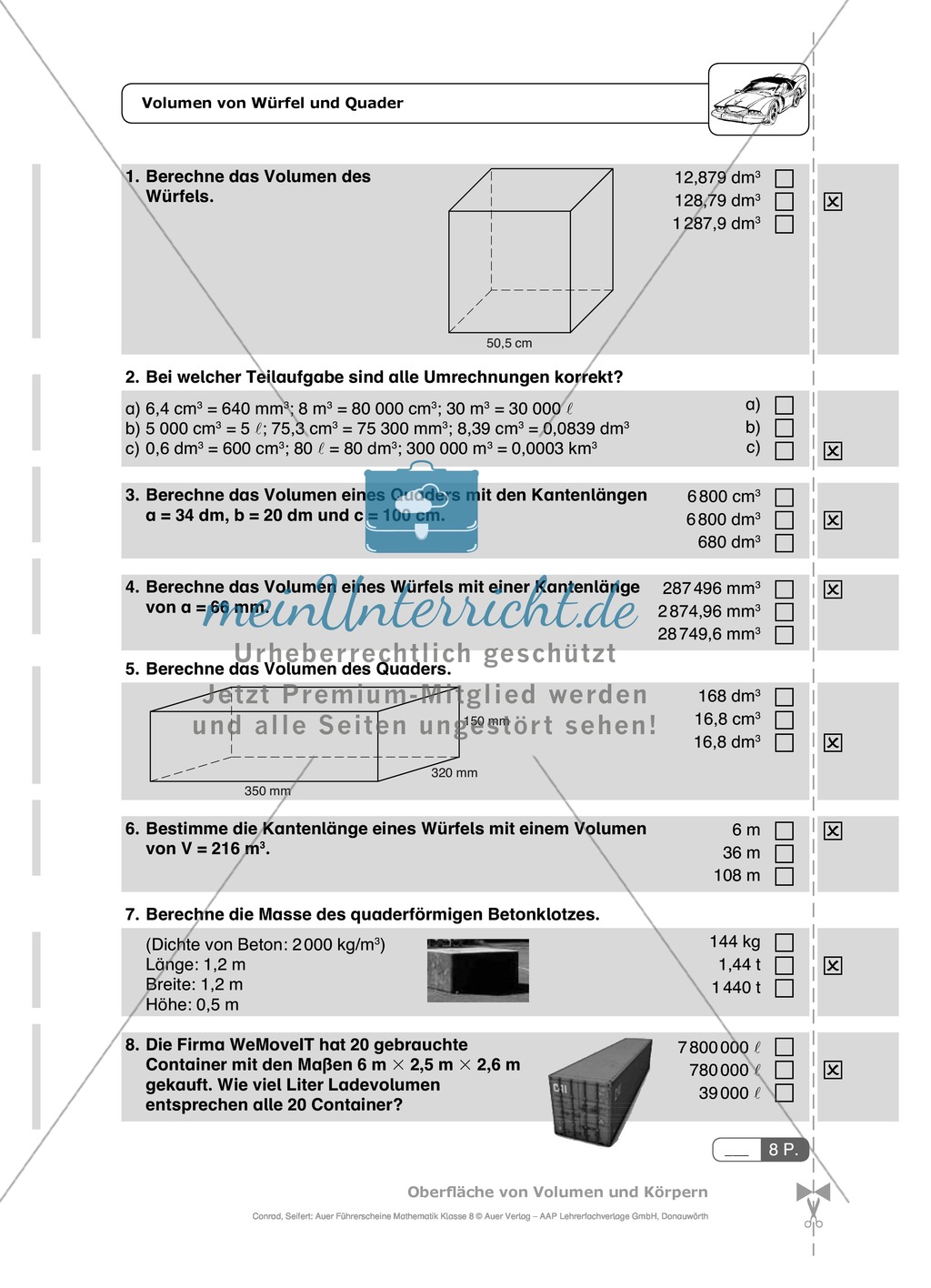 Lernstandserfassung Körper - Aufgaben mit Selbstkontrolle Preview 4