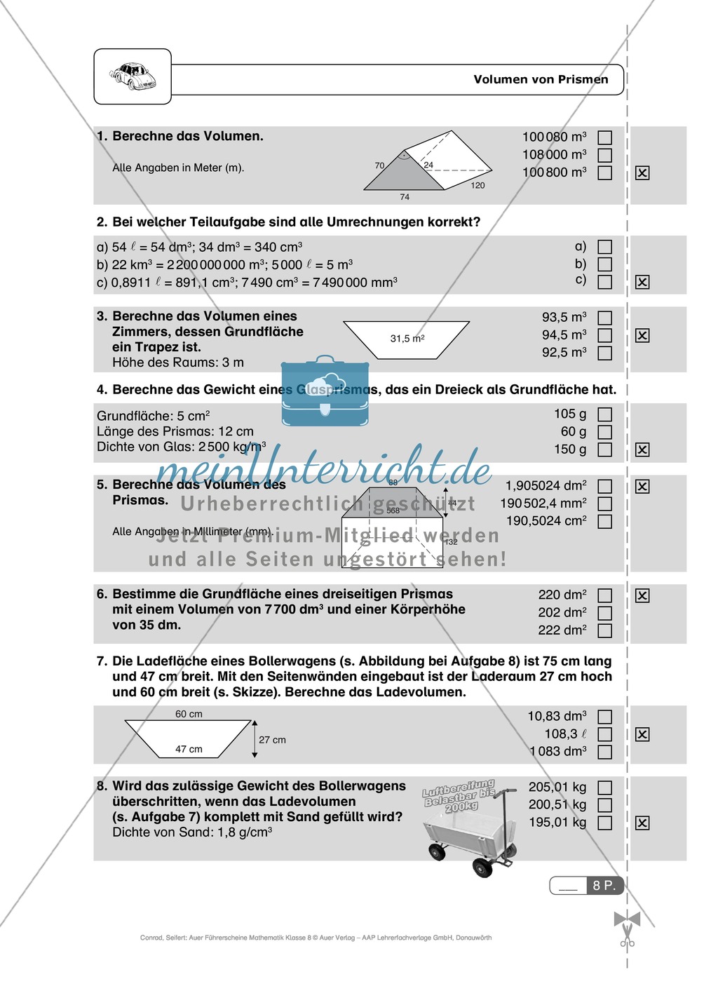Lernstandserfassung Körper - Aufgaben mit Selbstkontrolle Preview 7