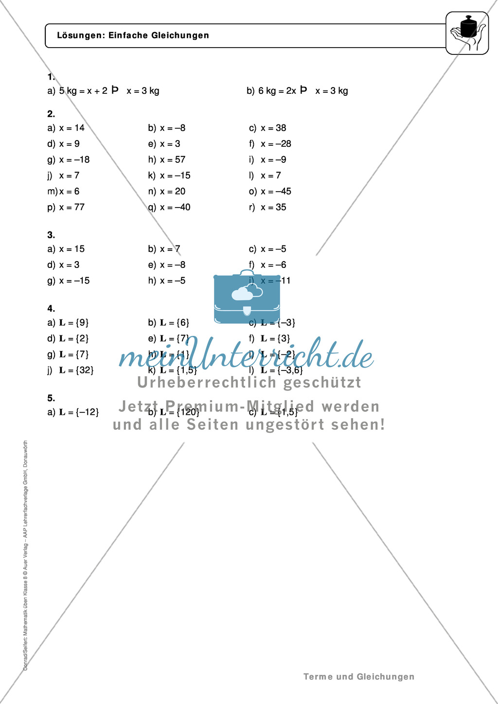 Einführung in lineare Gleichungen Preview 4