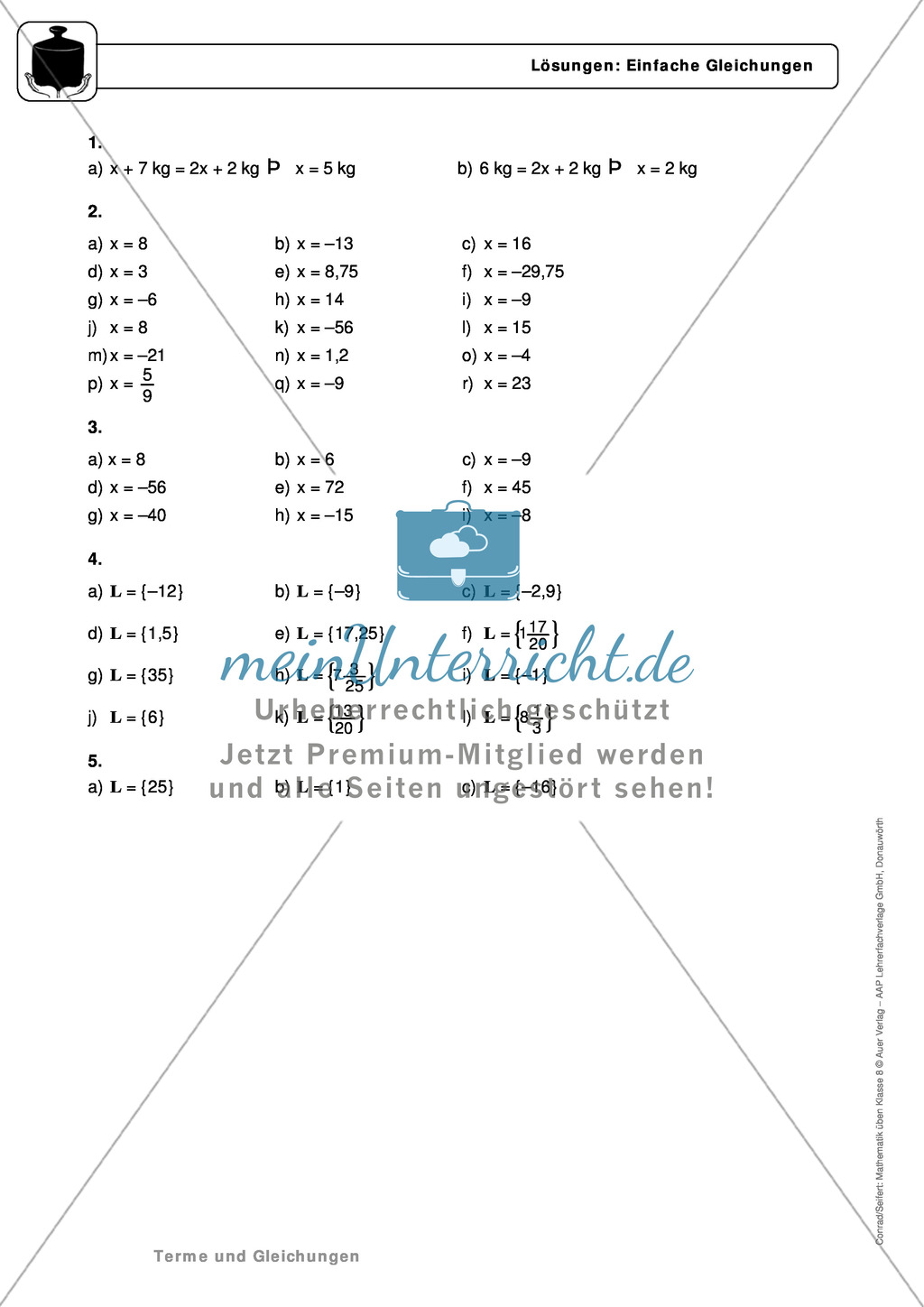 Einführung in lineare Gleichungen Preview 5