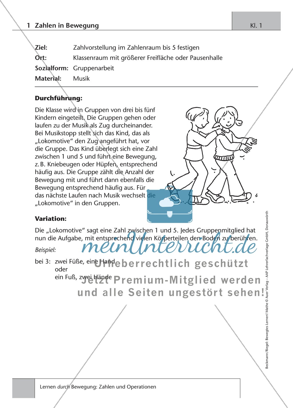 Zahlen in Bewegung: Zahlvorstellung im Zahlenraum bis 20 Preview 1