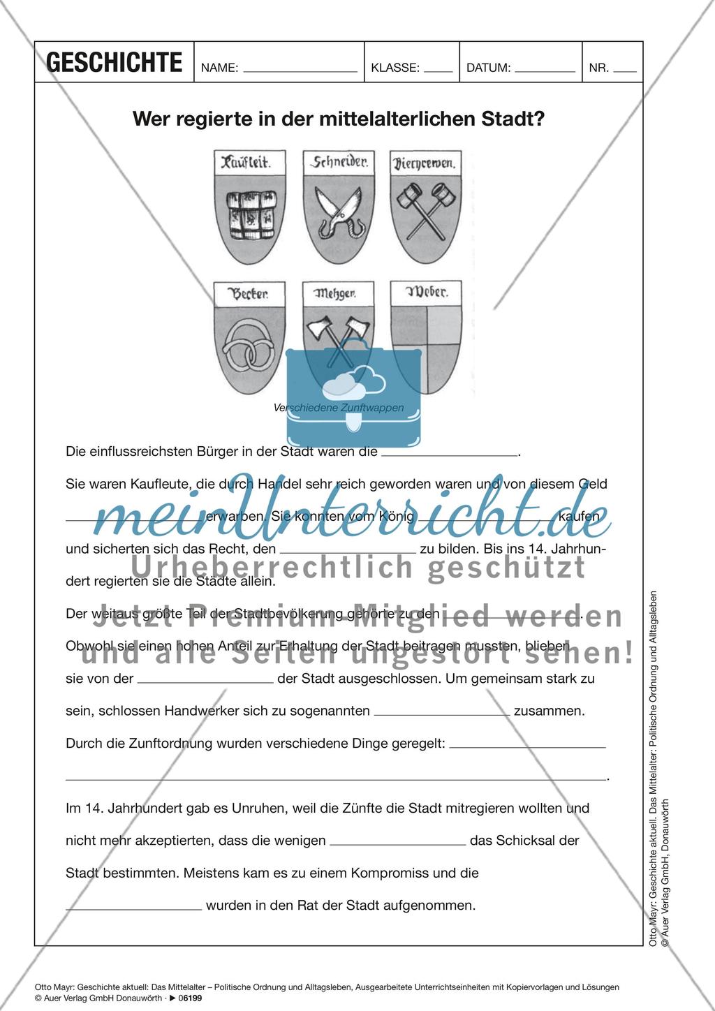 Mittelalter: Patrizier und Handwerker. Preview 3