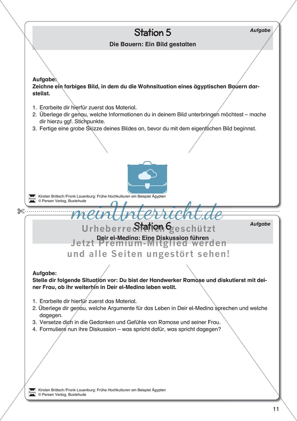 Ägypten - Stationenlernen Preview 7