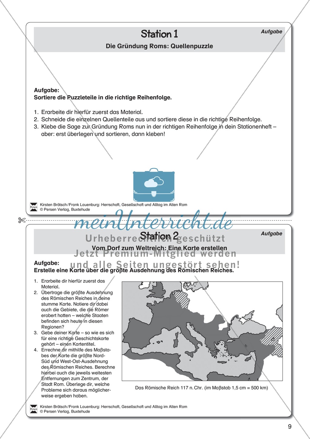 Das alte Rom - Stationenlernen. Preview 2
