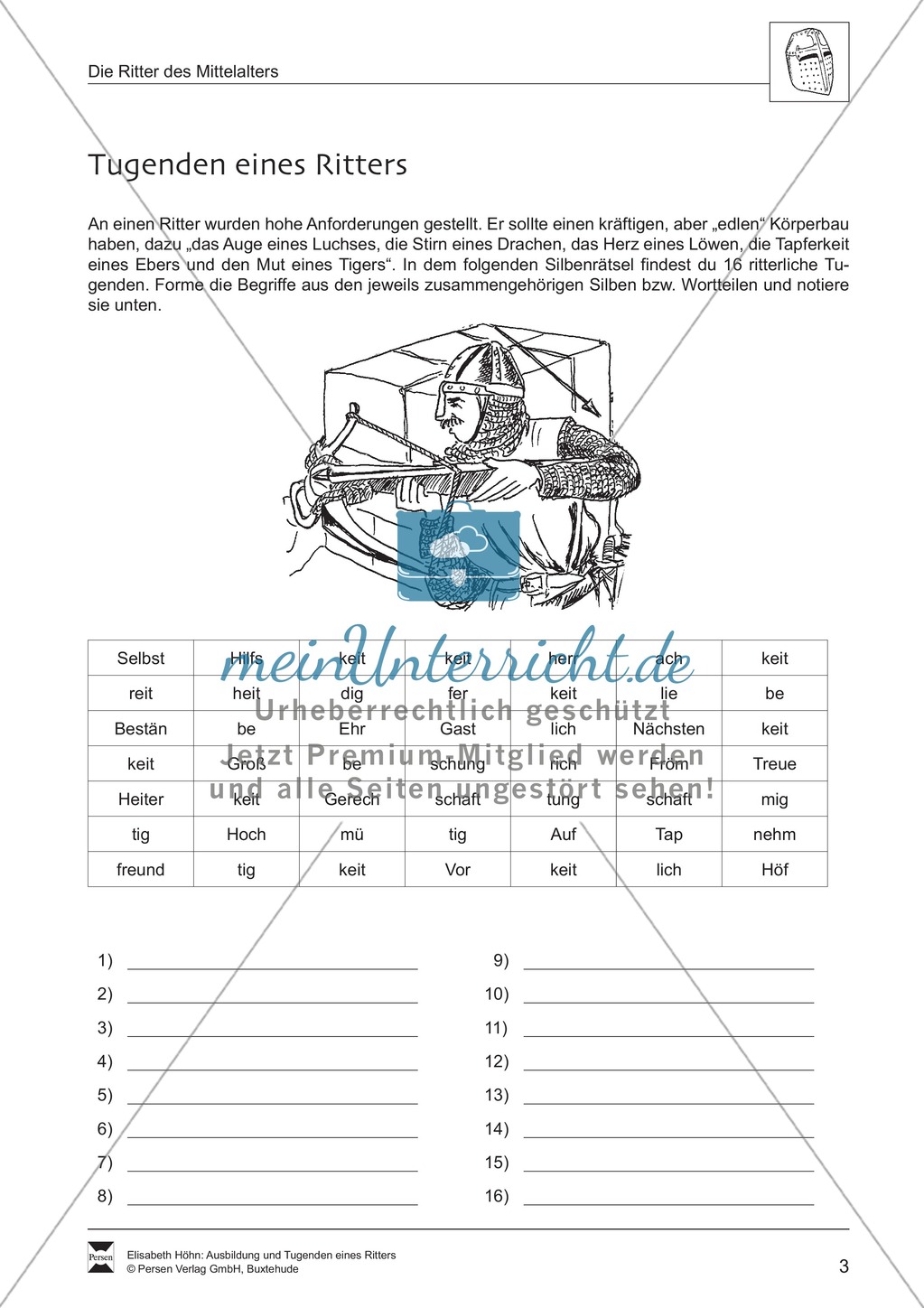 Das Rittertum im Mittelalter Preview 3