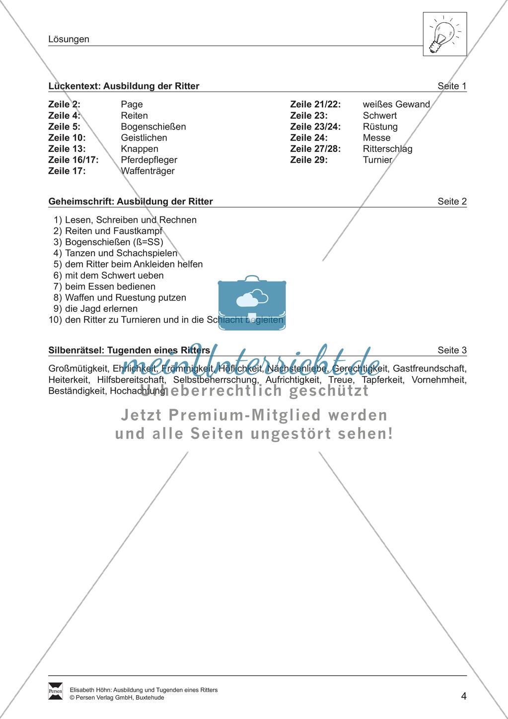 Das Rittertum im Mittelalter Preview 4