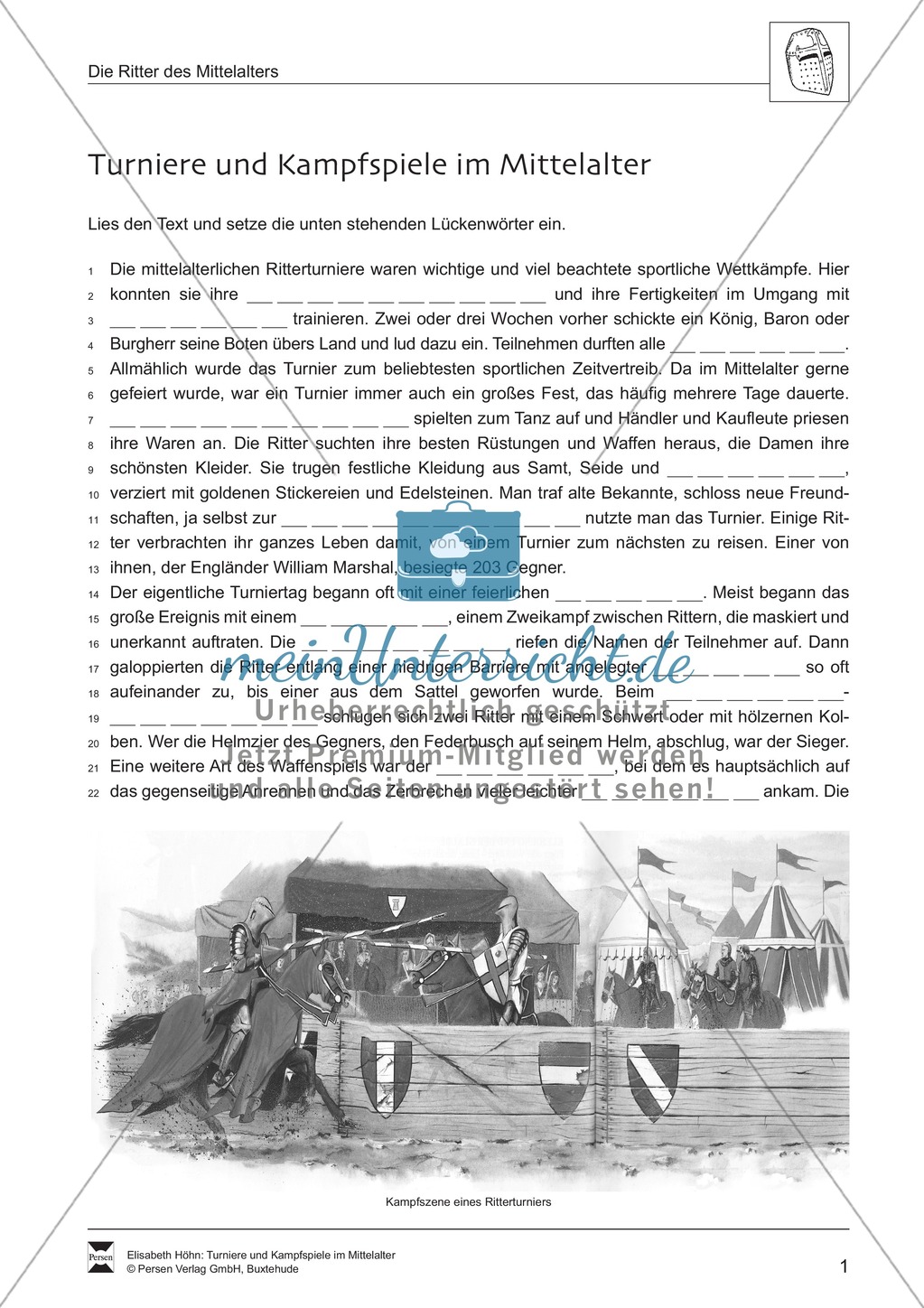 Turniere im Mittelalter Preview 1