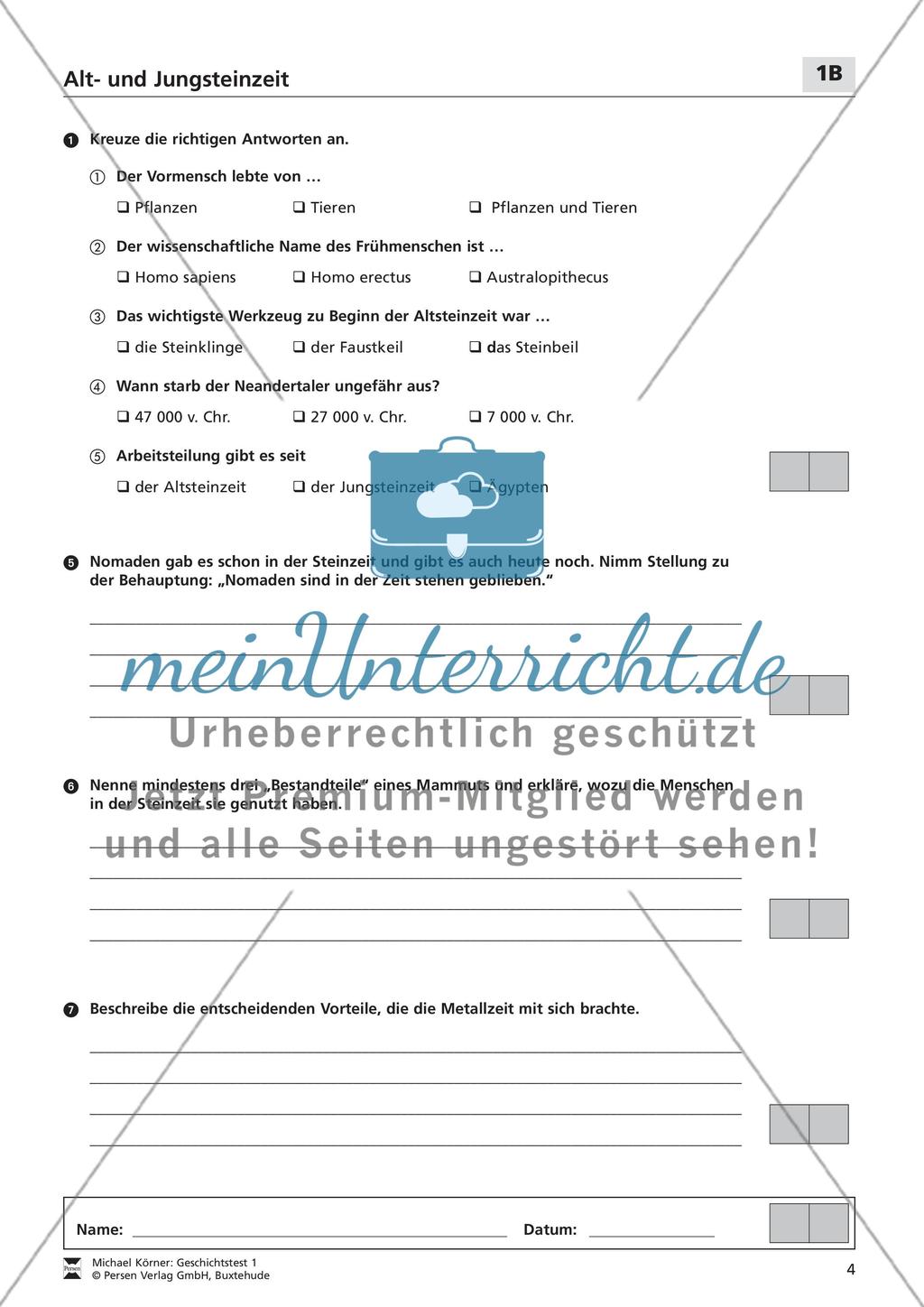 Alt- und Jungsteinzeit - LEK Preview 5