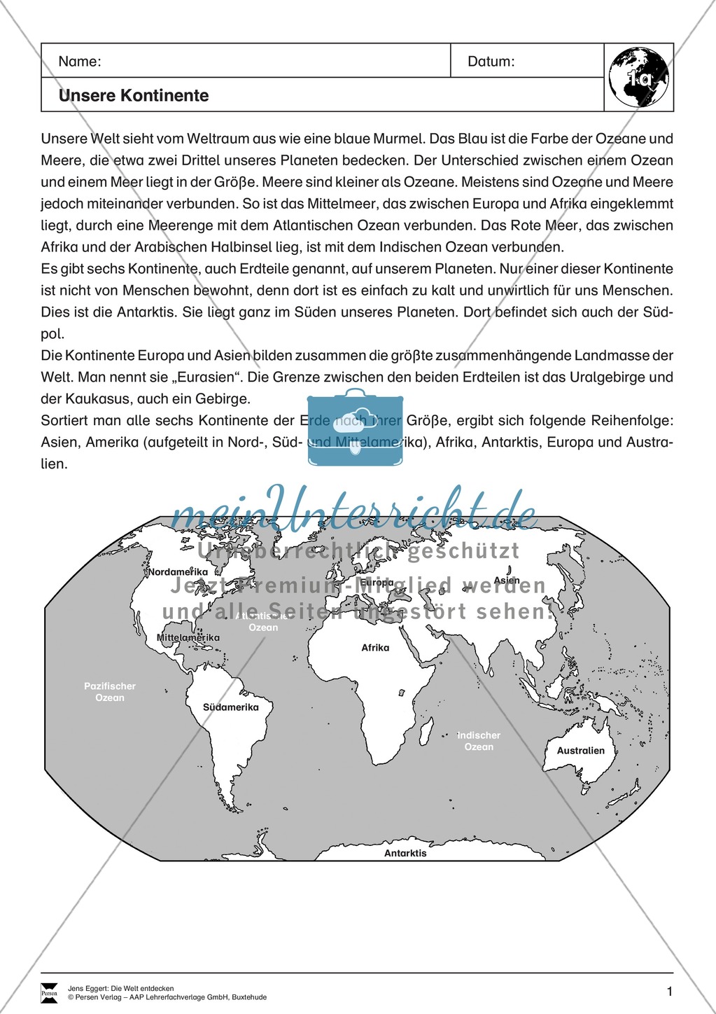 Die Welt entdecken: Kontinente Preview 1