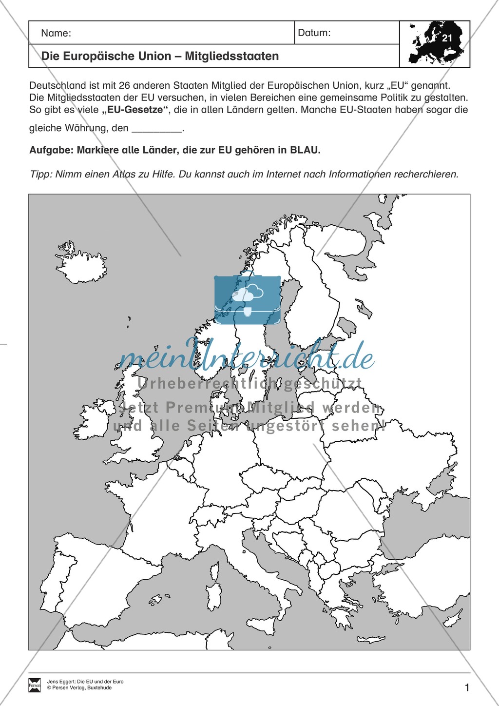 Die EU und der Euro Preview 1