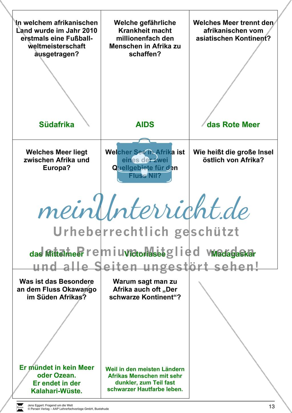 Die Welt und seine Kontinente - Ein Fragespiel Preview 13