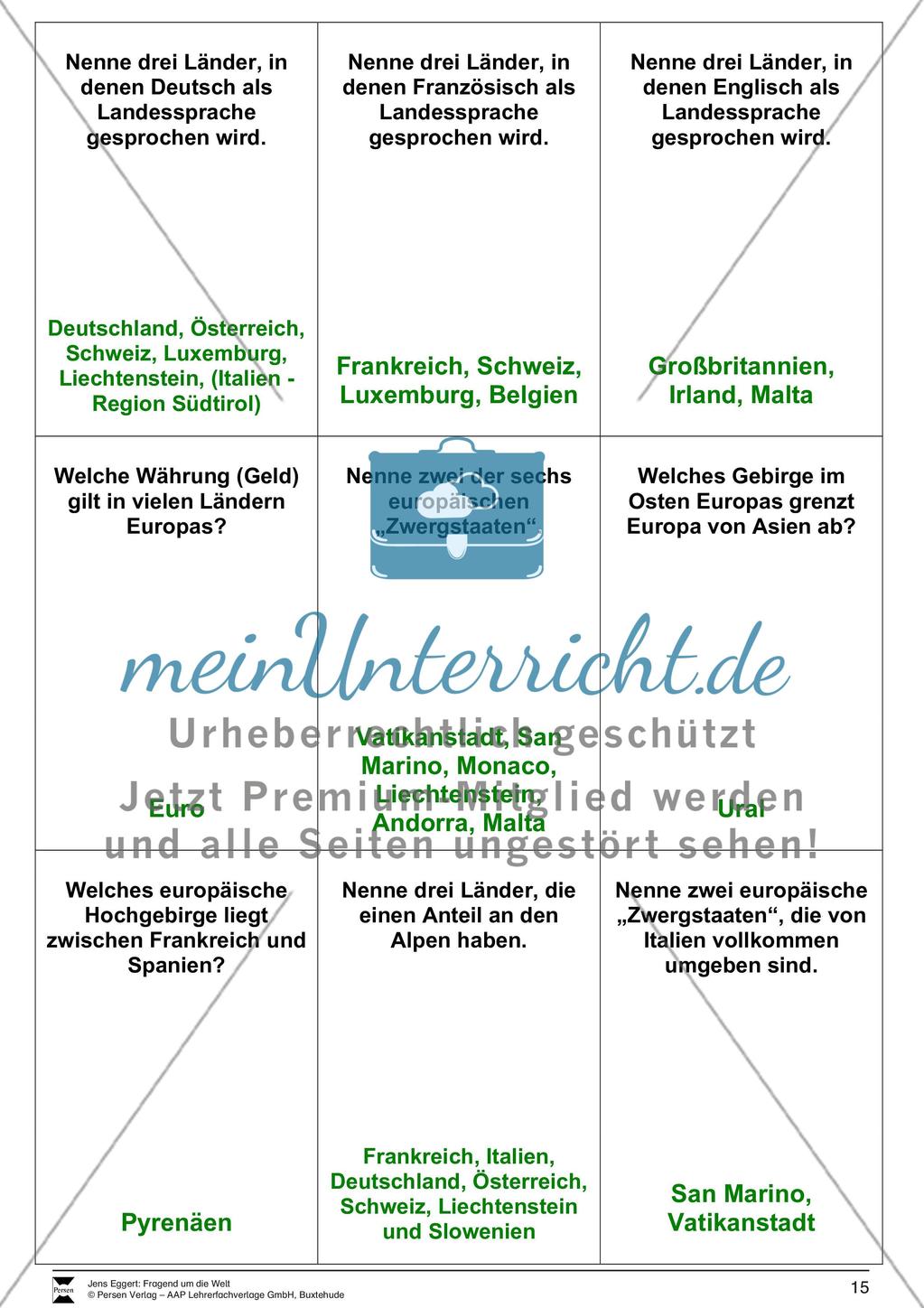 Die Welt und seine Kontinente - Ein Fragespiel Preview 15