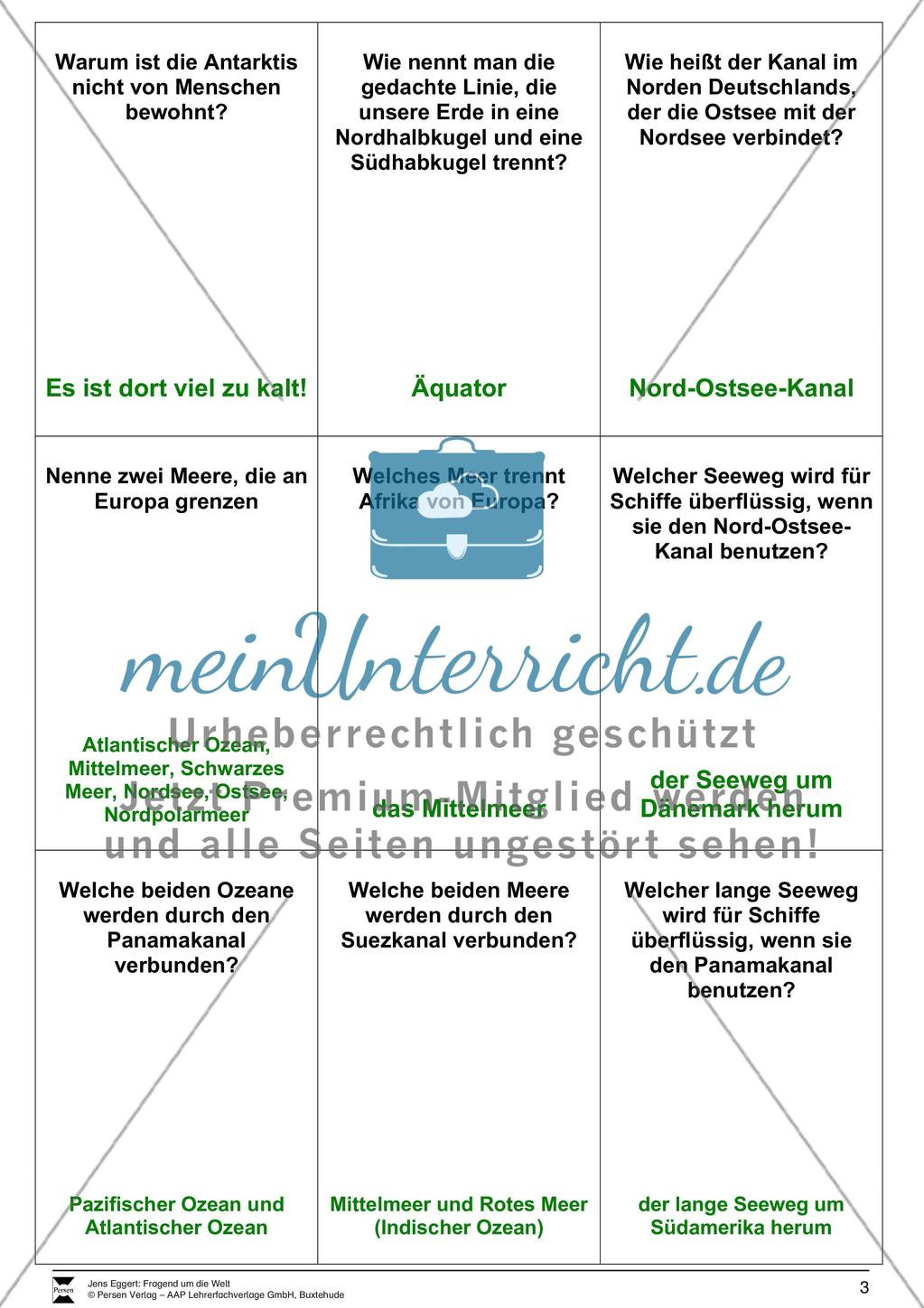 Die Welt und seine Kontinente - Ein Fragespiel Preview 3
