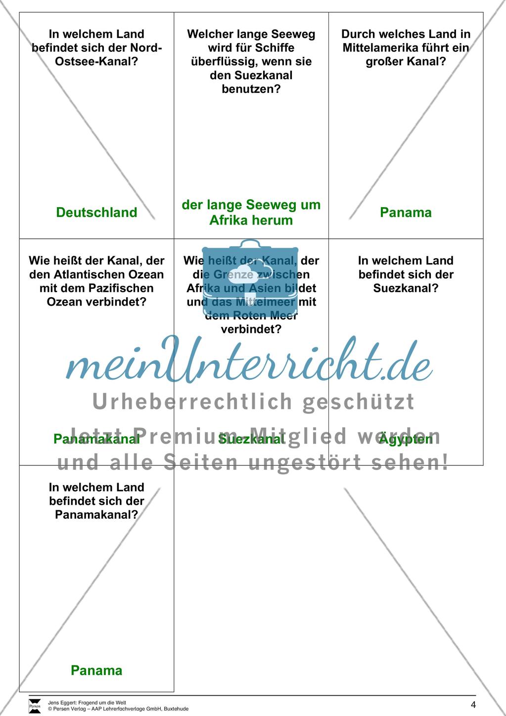 Die Welt und seine Kontinente - Ein Fragespiel Preview 4