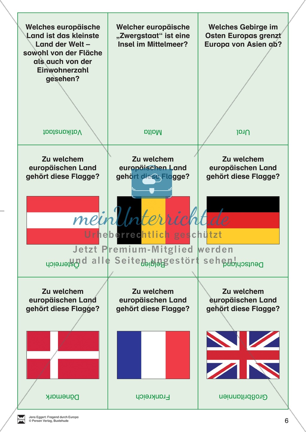 Der Kontinent Europa - Ein Fragespiel Preview 6