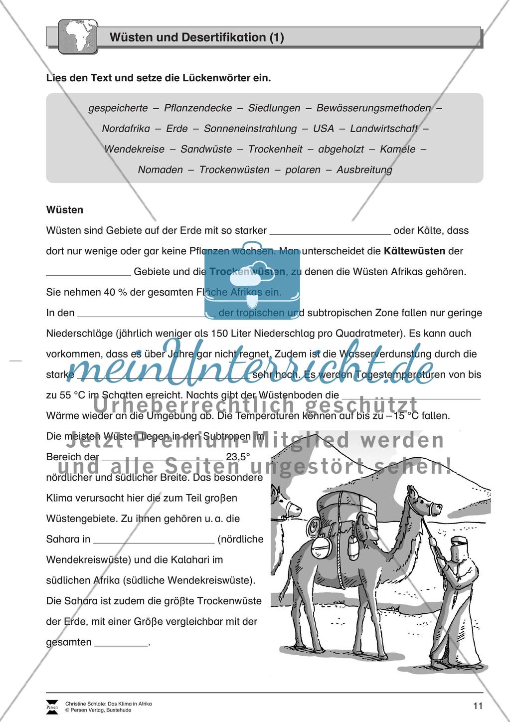 Das Klima in Afrika: Wüsten + Desertifikation Preview 1