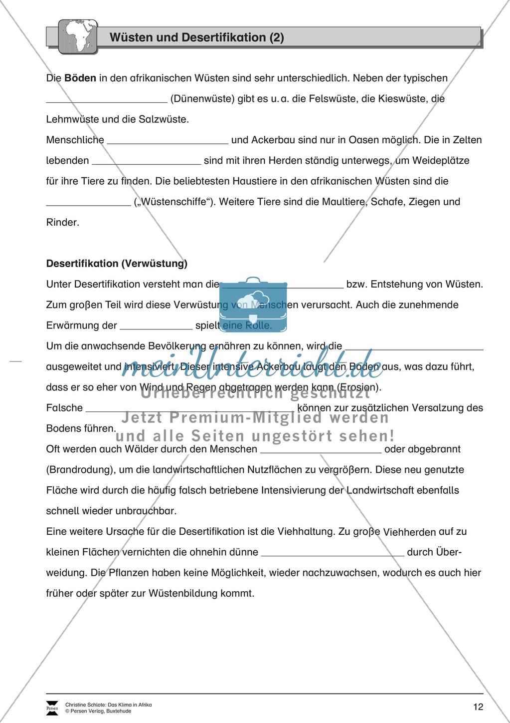 Das Klima in Afrika: Wüsten + Desertifikation Preview 2
