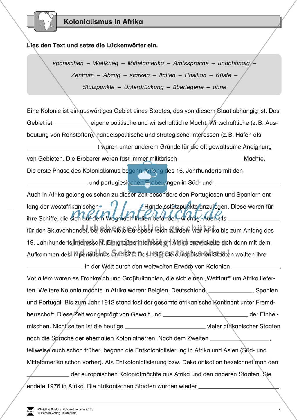 Kolonialismus in Afrika Preview 1