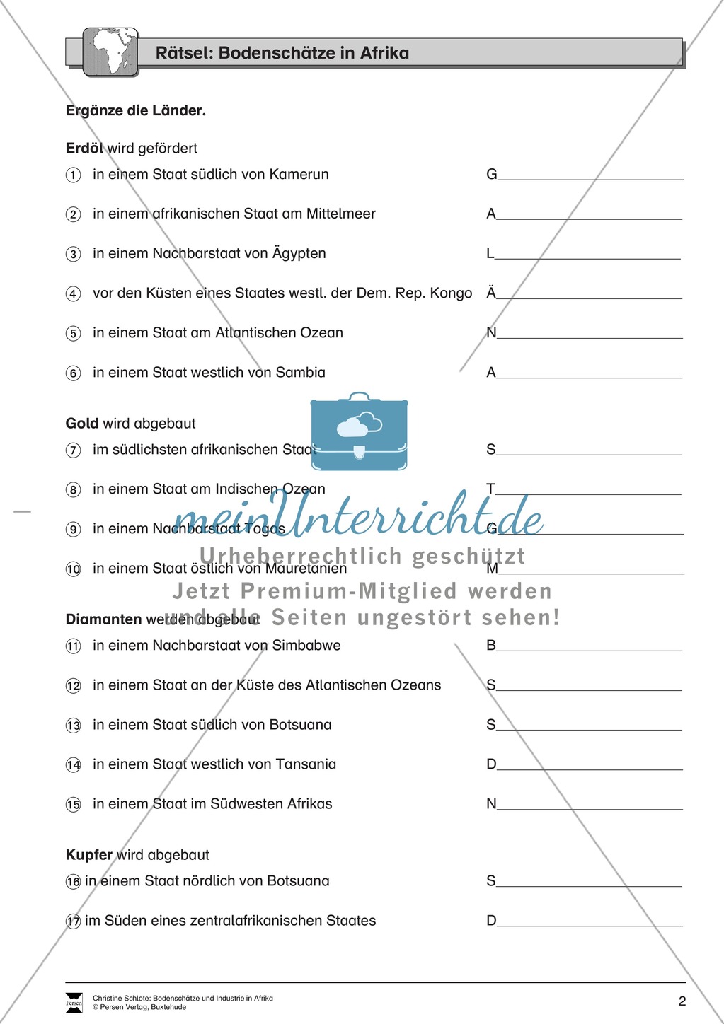 Bodenschätze in Afrika Preview 2