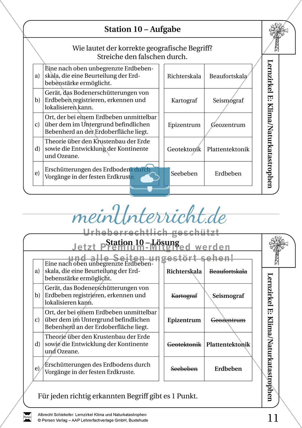 Lernzirkel Klima und Naturkatastrophen - Arbeit an Stationen Preview 10