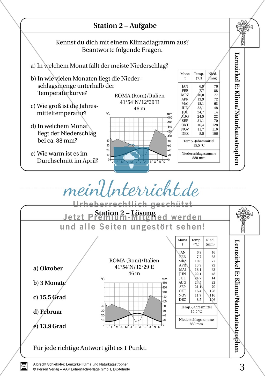 Lernzirkel Klima und Naturkatastrophen - Arbeit an Stationen Preview 2