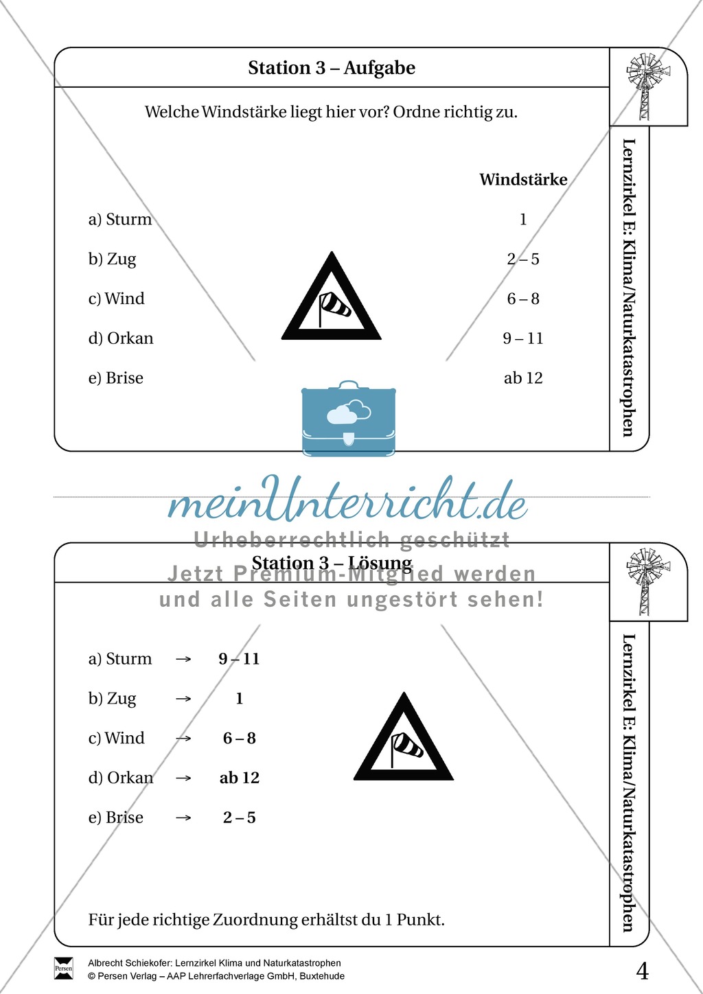Lernzirkel Klima und Naturkatastrophen - Arbeit an Stationen Preview 3