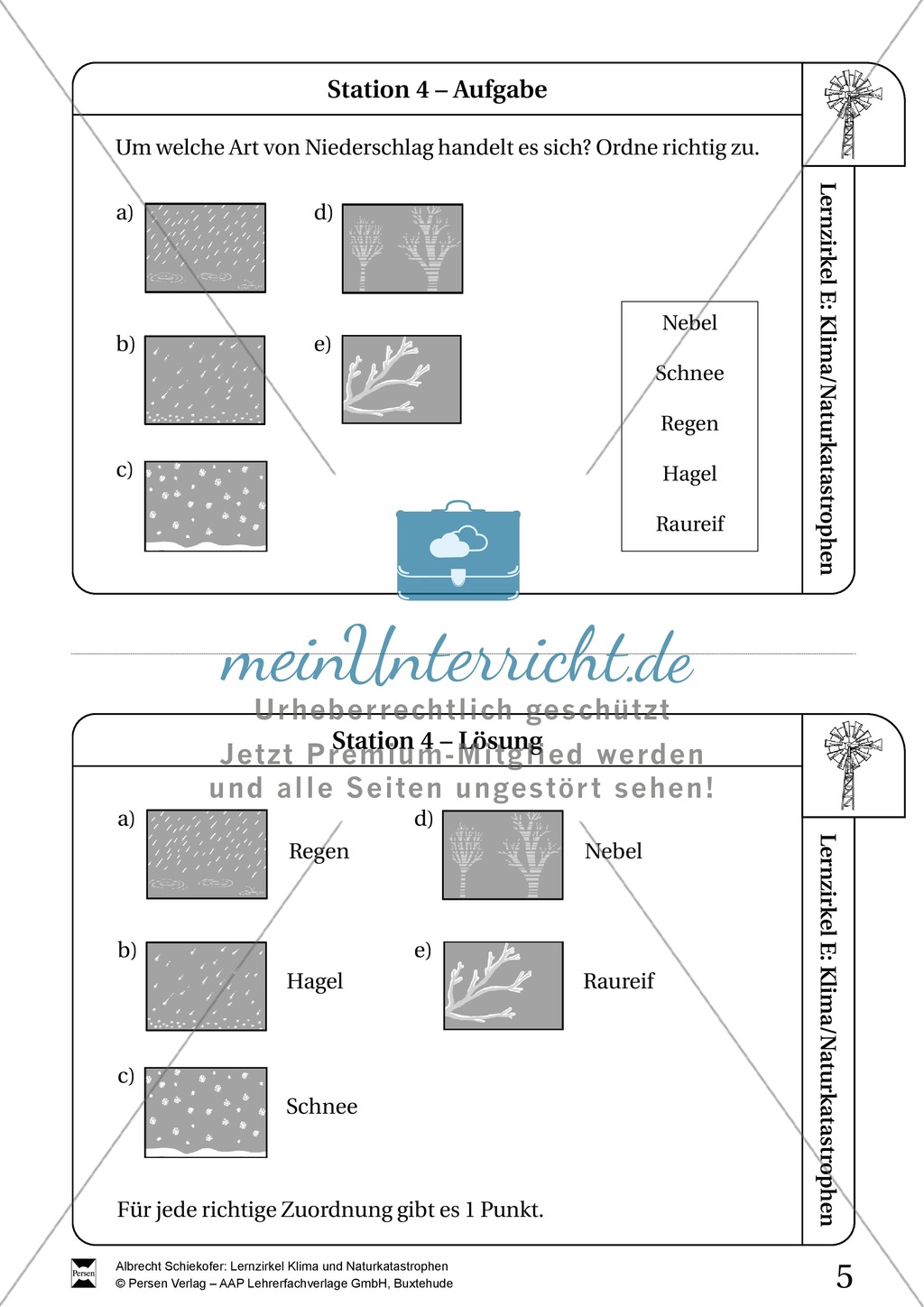 Lernzirkel Klima und Naturkatastrophen - Arbeit an Stationen Preview 4