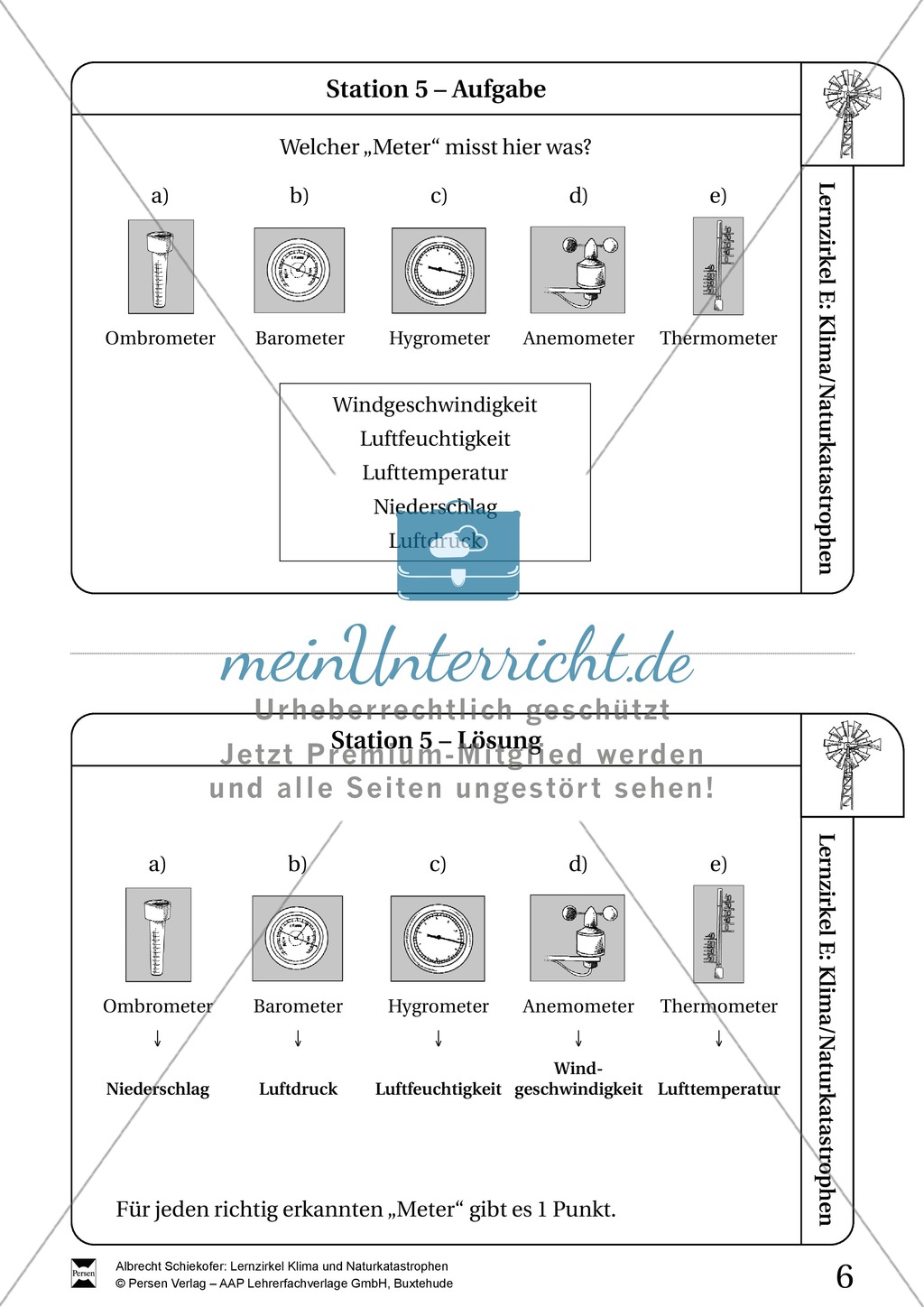 Lernzirkel Klima und Naturkatastrophen - Arbeit an Stationen Preview 5