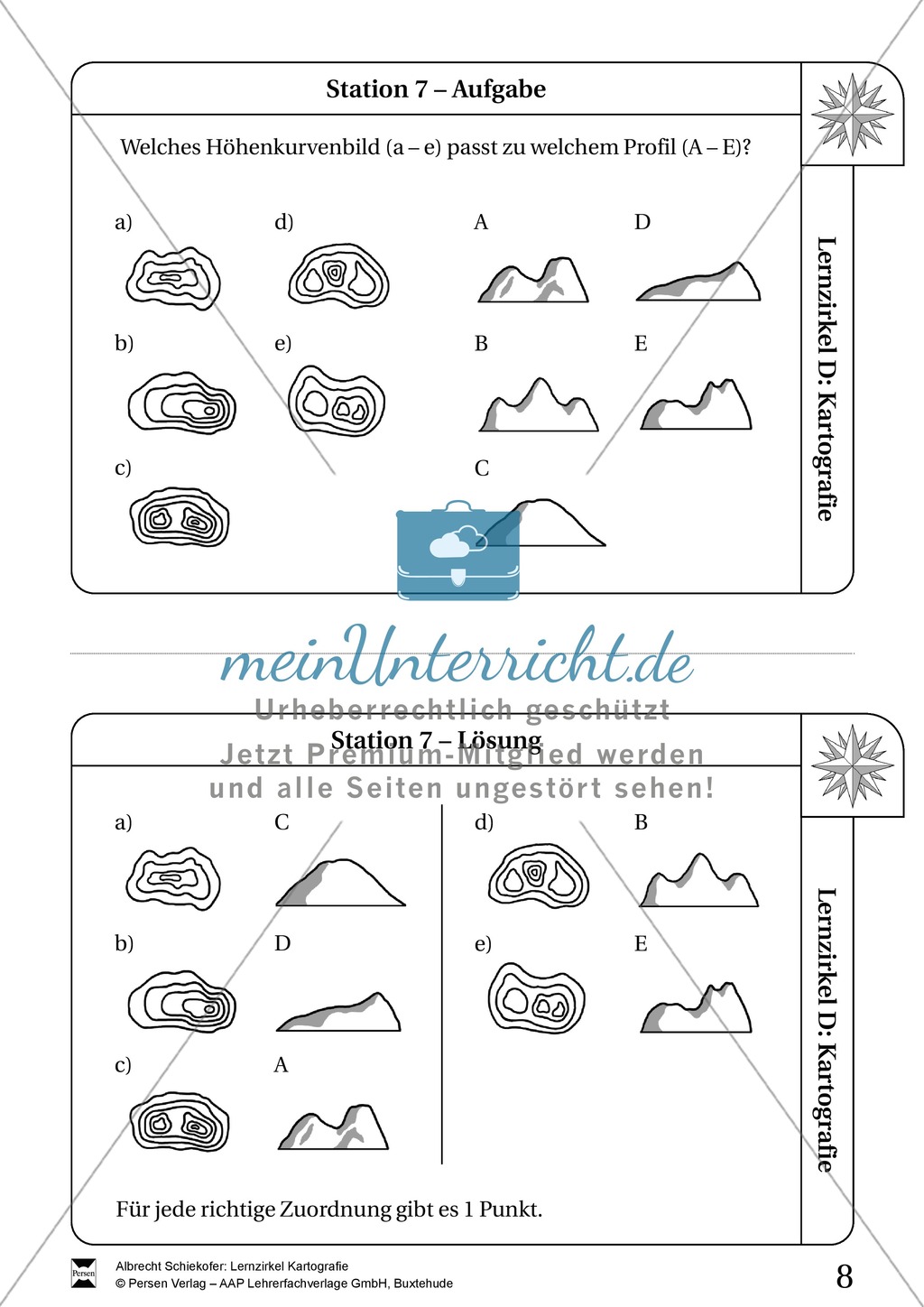 Lernzirkel Kartographie - Arbeit an Stationen Preview 7