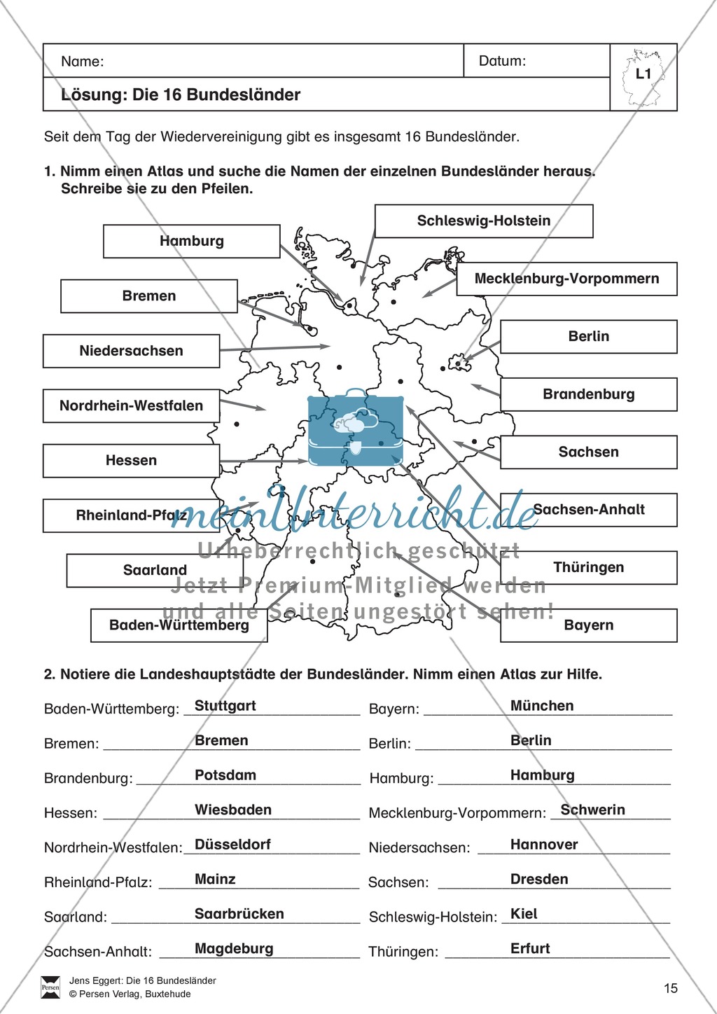 Die 16 Bundesländer: Überblick + Geschichte Preview 4