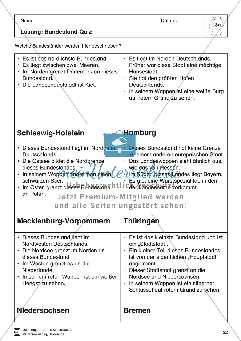 Die 16 Bundesländer: Quiz - Welches Bundesland wird beschrieben? Preview 4