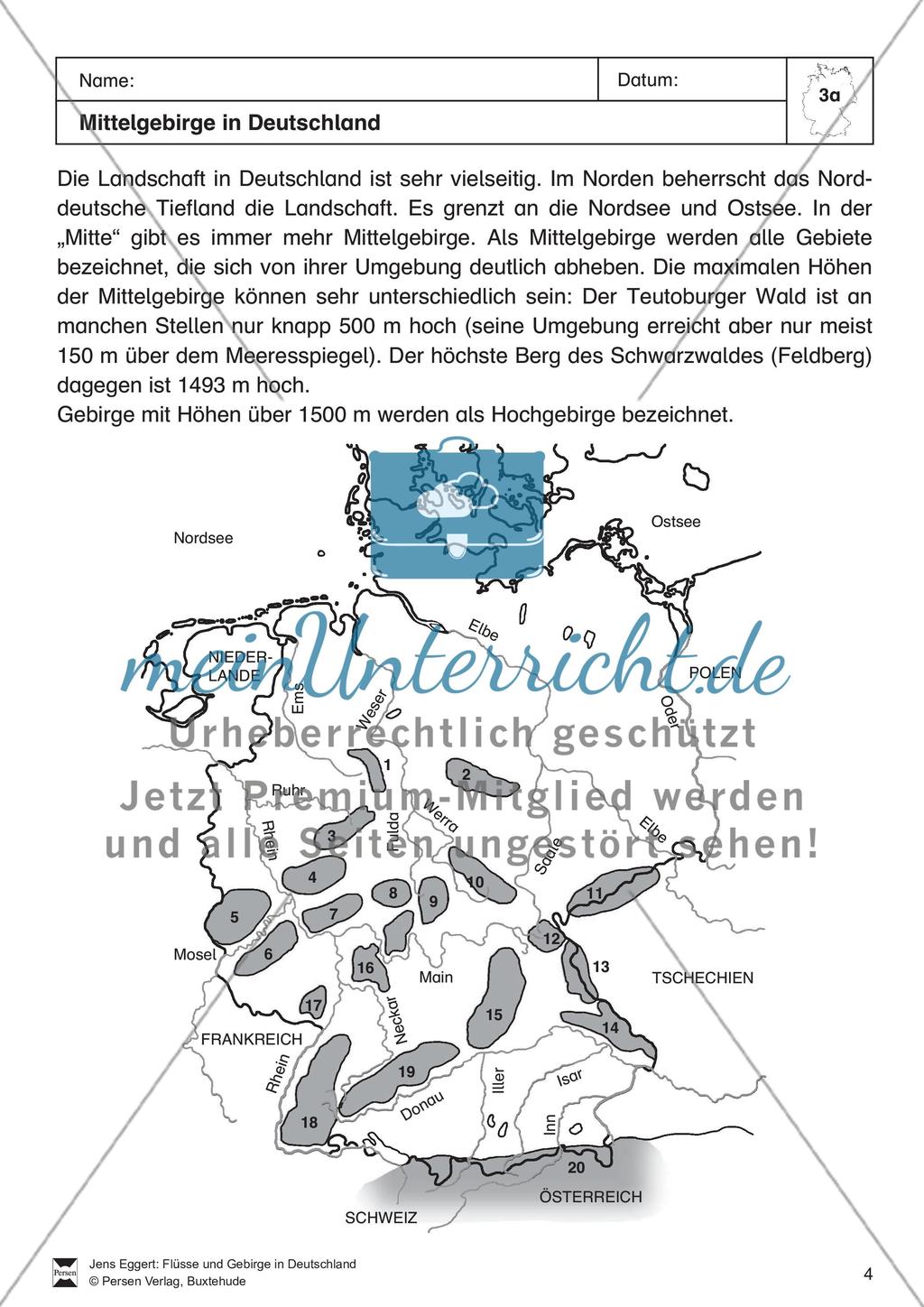 Flüsse und Gebirge in Deutschland Preview 5