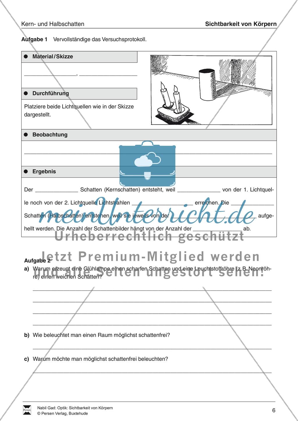 Thema Schatten: Sebständiges Arbeiten Preview 2