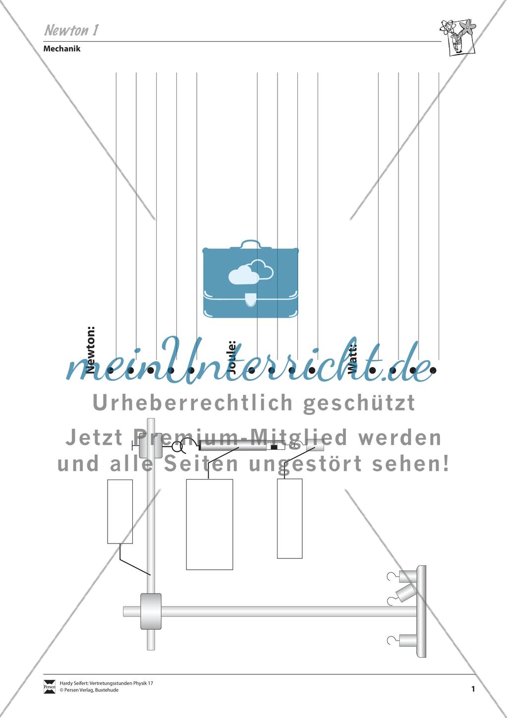 Mechanik: Kraft, Energie und Leistung. Mit Aufgaben und Lösungen. Preview 1