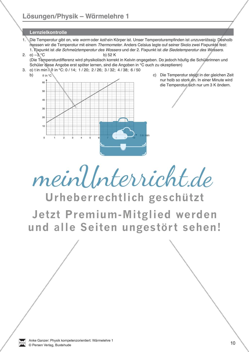 Wärmelehre: Temperatur, Temperaturmessung und verschiedene Temperaturskalen + Historisches- Aufgaben + Lernzielkontrolle + Lösungen Preview 10