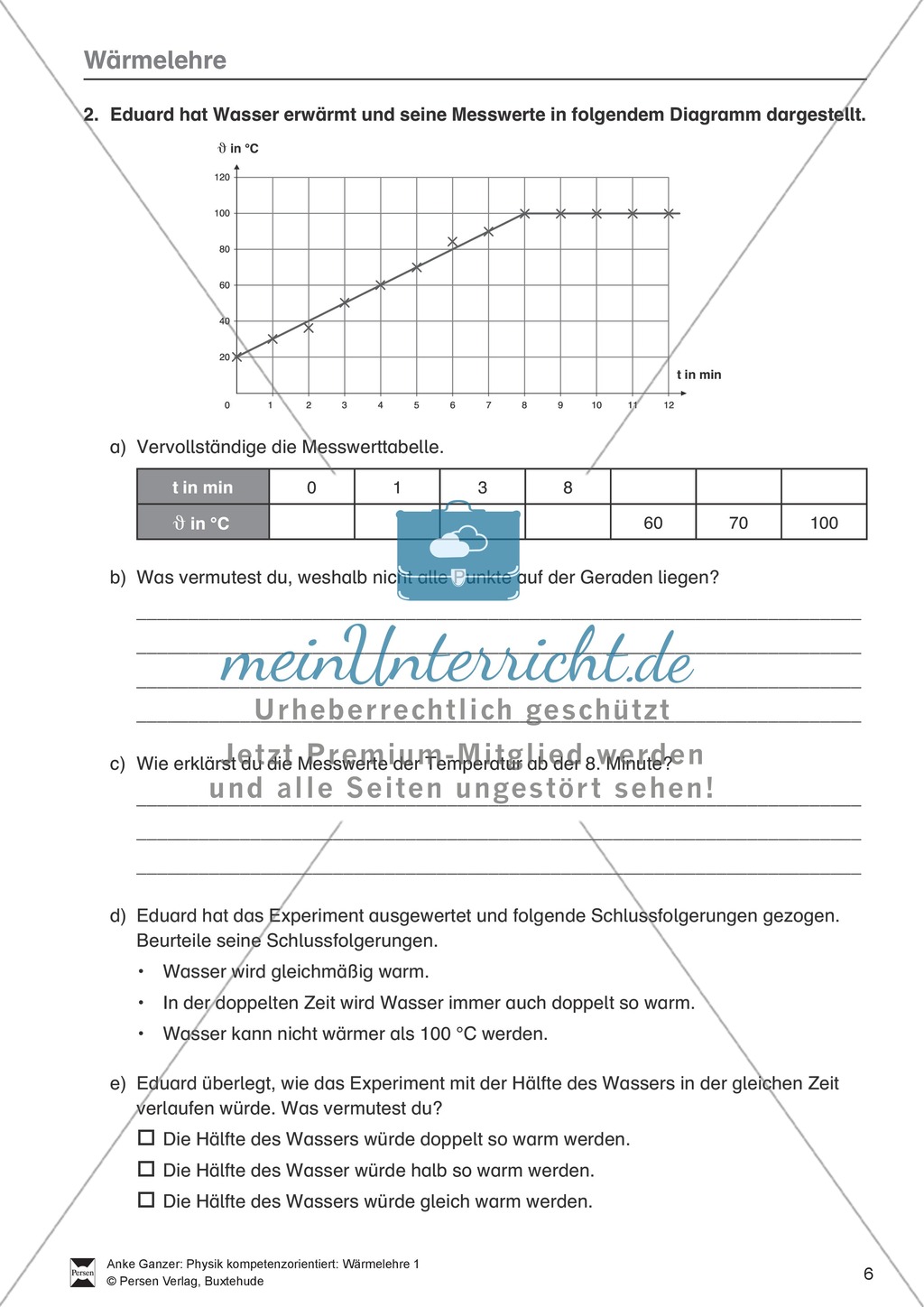 Wärmelehre: Temperatur, Temperaturmessung und verschiedene Temperaturskalen + Historisches- Aufgaben + Lernzielkontrolle + Lösungen Preview 6