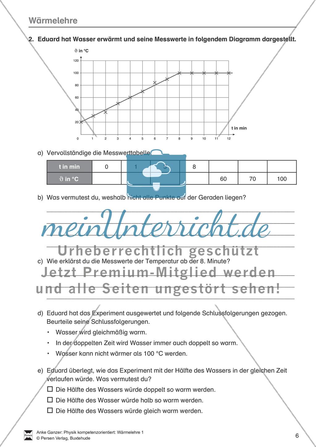 Wärmelehre: Temperatur, Temperaturmessung und verschiedene Temperaturskalen + Historisches- Aufgaben + Lernzielkontrolle + Lösungen Preview 6