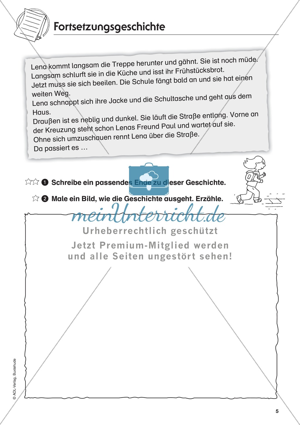 Übungen zur Verkehrserziehung: Eine Geschichte ordnen + schreiben + weiterschreiben Preview 3