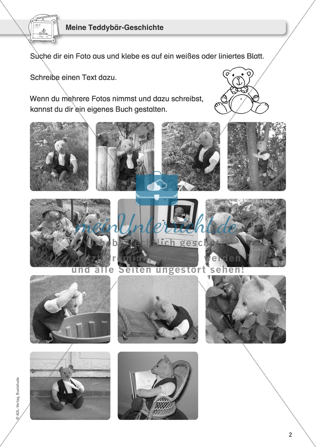Fotos als Schreibanlass: Meine Teddybär-Geschichte Preview 1