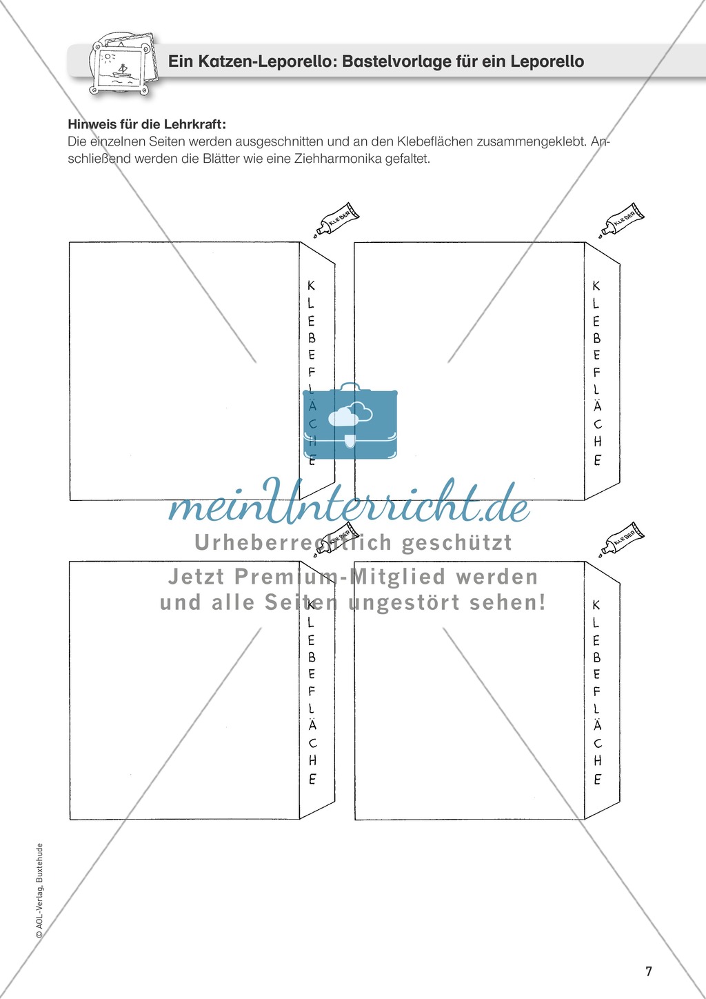 Fotos als Schreibanlass: ein Katzen-Leporello basteln Preview 2