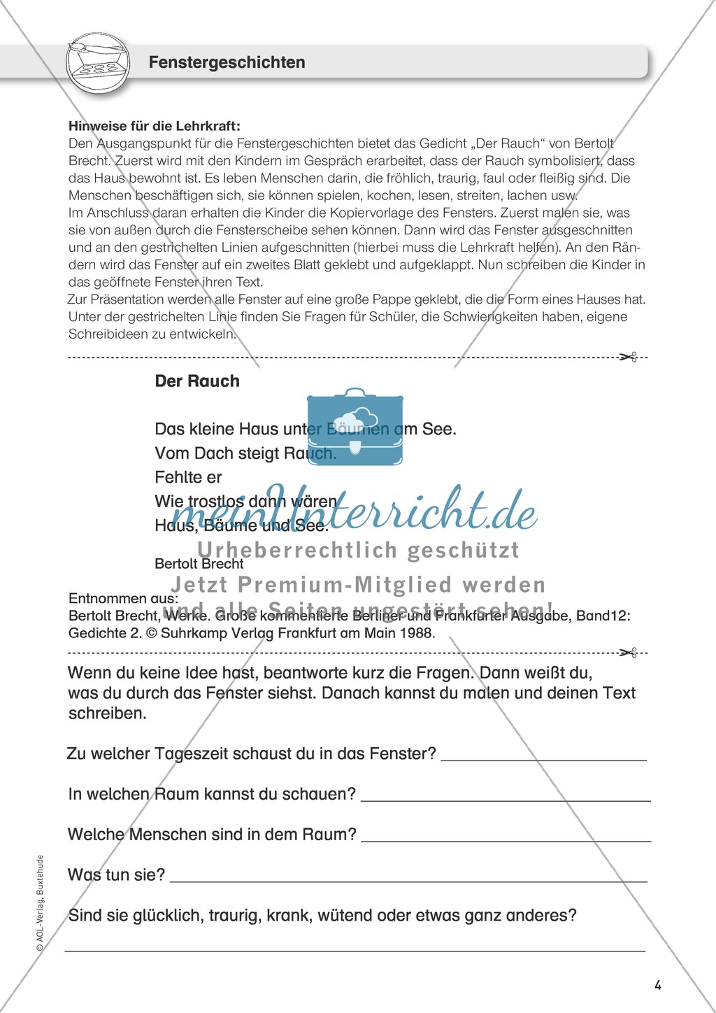Selbst gestaltete Bilder als Schreibanlass nutzen: Gedichte + Bastelvorlagen Preview 3