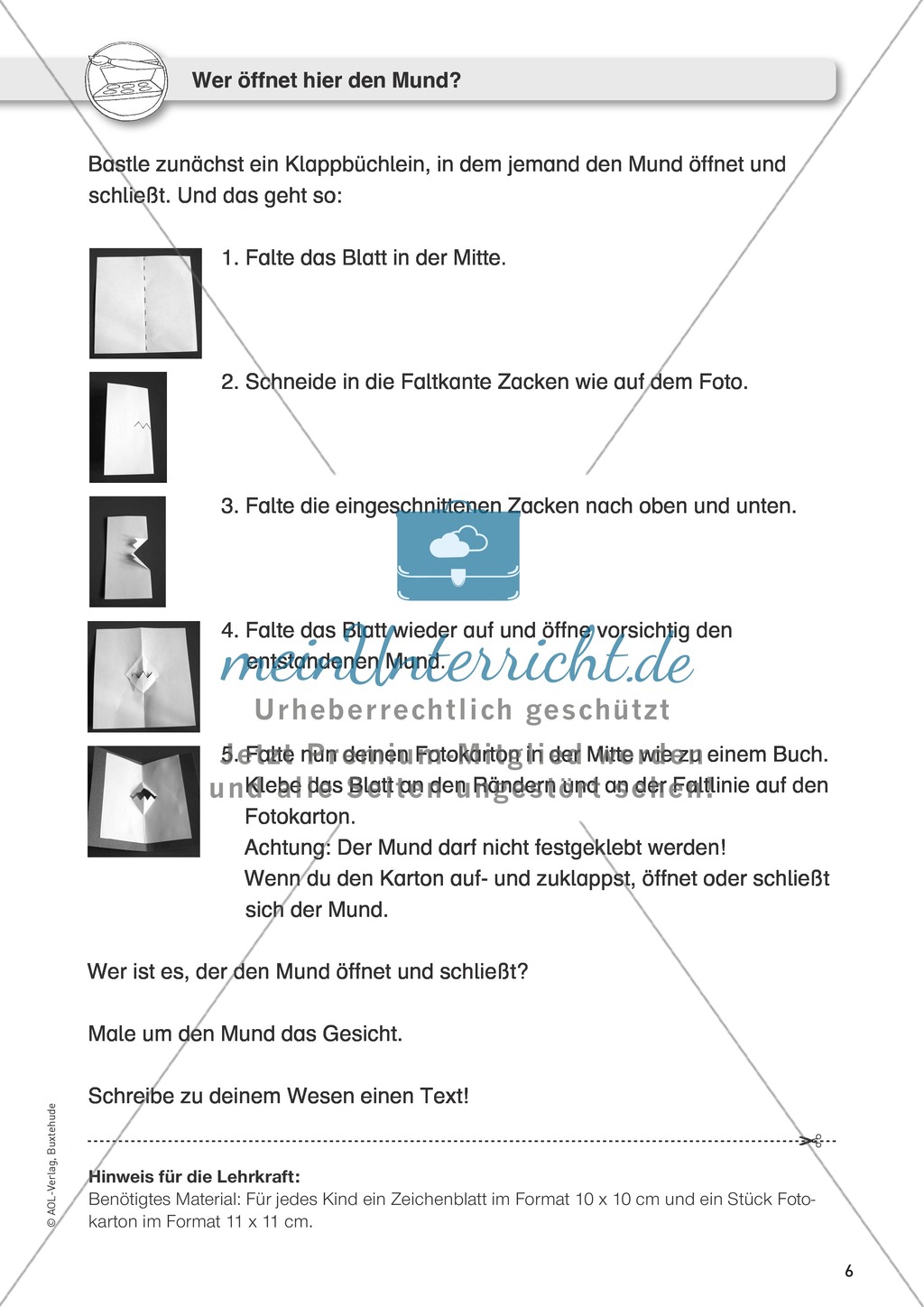 Selbst gestaltete Bilder als Schreibanlass nutzen: Gedichte + Bastelvorlagen Preview 5