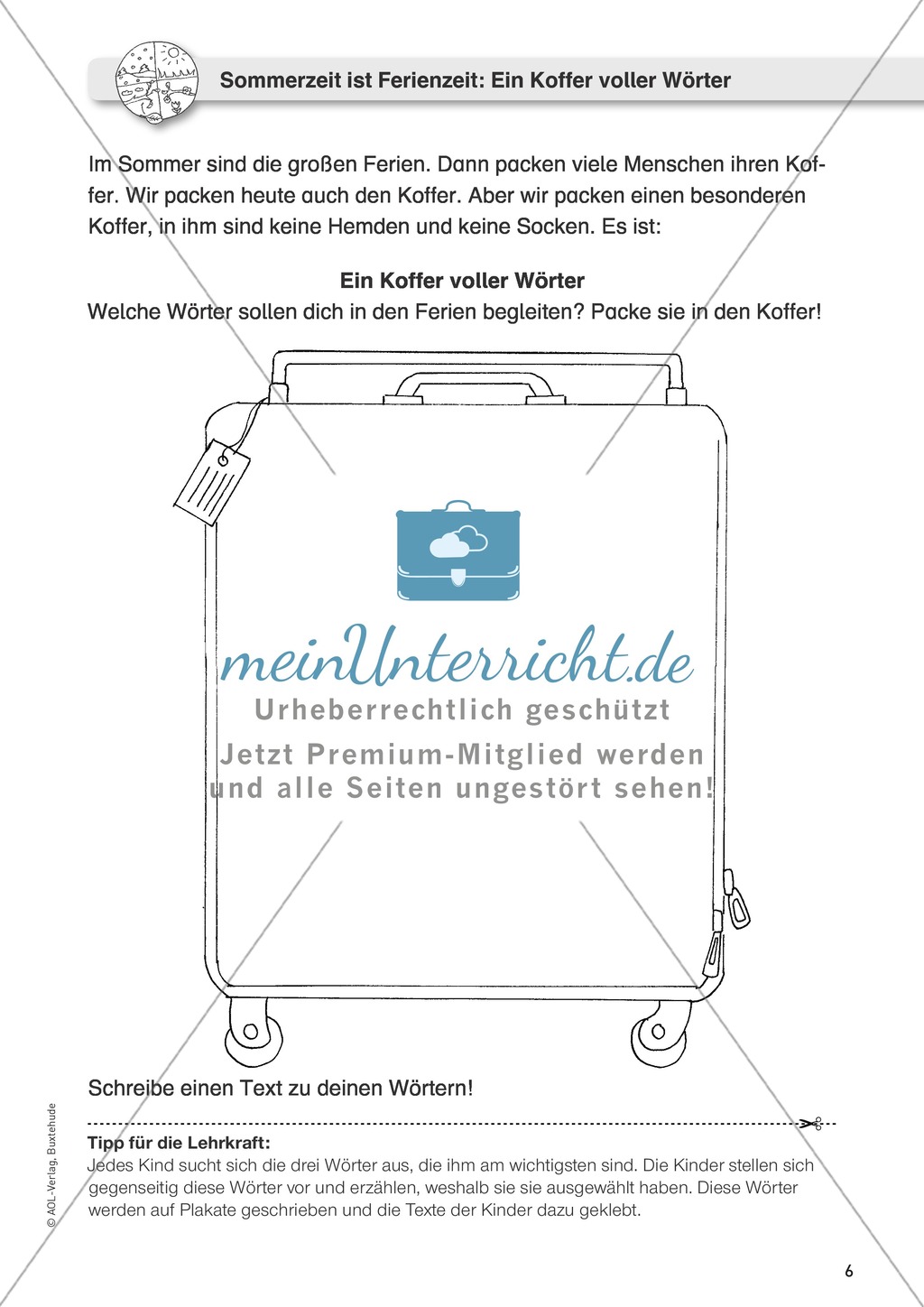 Jahreszeitliche Schreibanlässe: Sommer: Reimwörtern + Wortschatz Preview 3