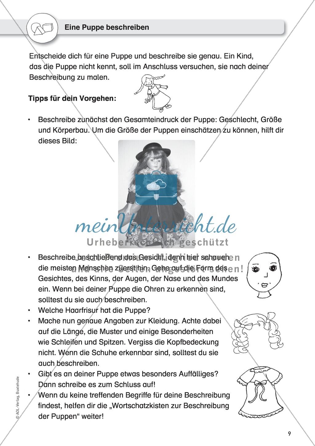 Gegenstandbeschreibung als Schreibanlass: Eine Puppe beschreiben mithilfe von Wortschatzkisten Preview 2